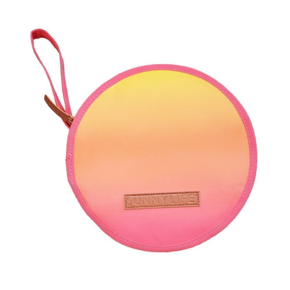 NWOT Sunnylife Sunset Orange Coral Pink Malibu Picnic Wristlet Pack